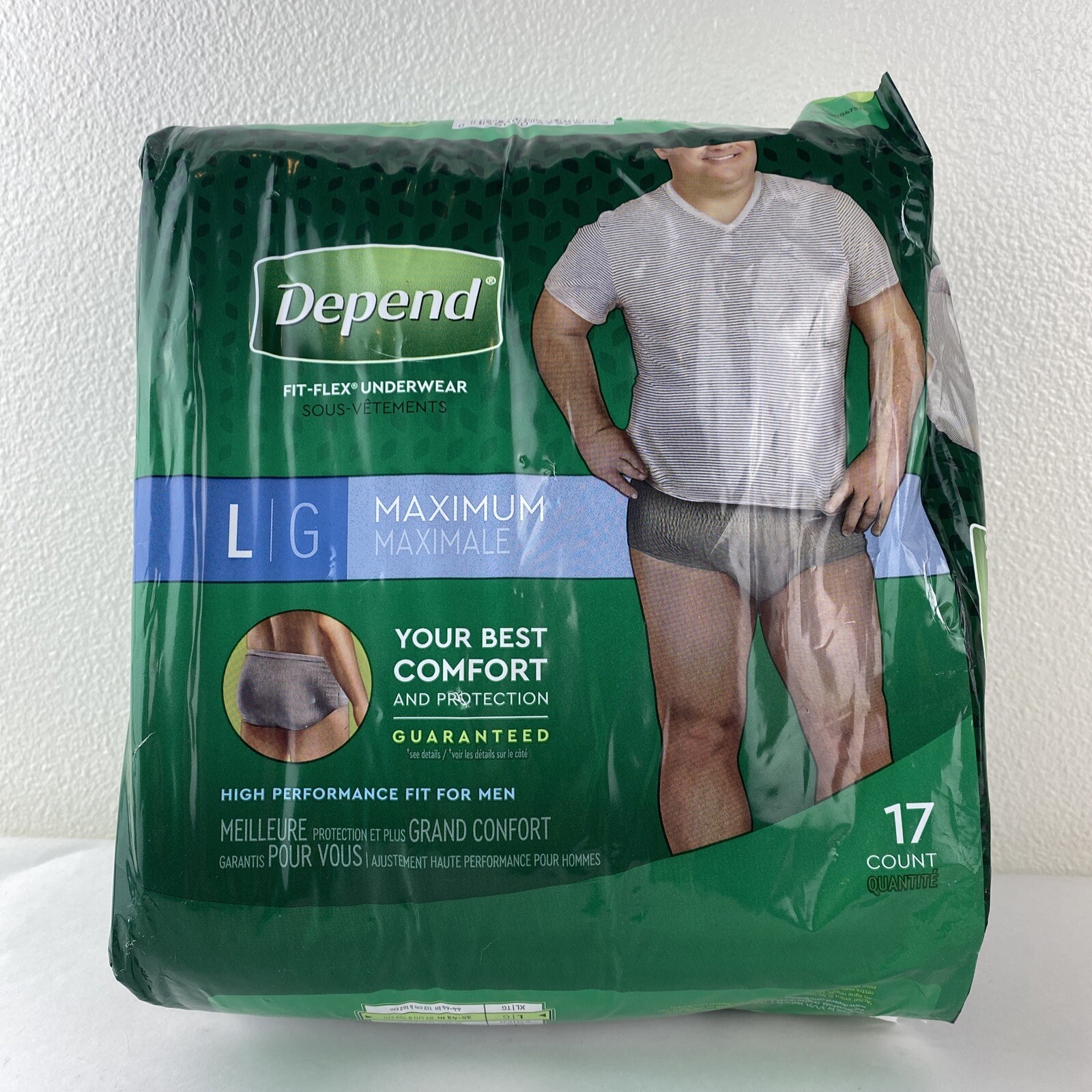 FitFlex Depend Incontinence Underwear for Men Large 17 CT 36000479263