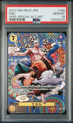 PSA 10 GEM MINT JAPANESE ONE PIECE 2023 ENEL OP05-100 SPECIAL ALT