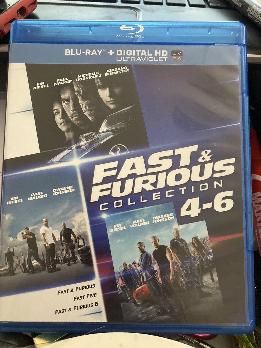 Fast and Furious 4, Fast Five, Fast Furious (Blu-ray, 3-in