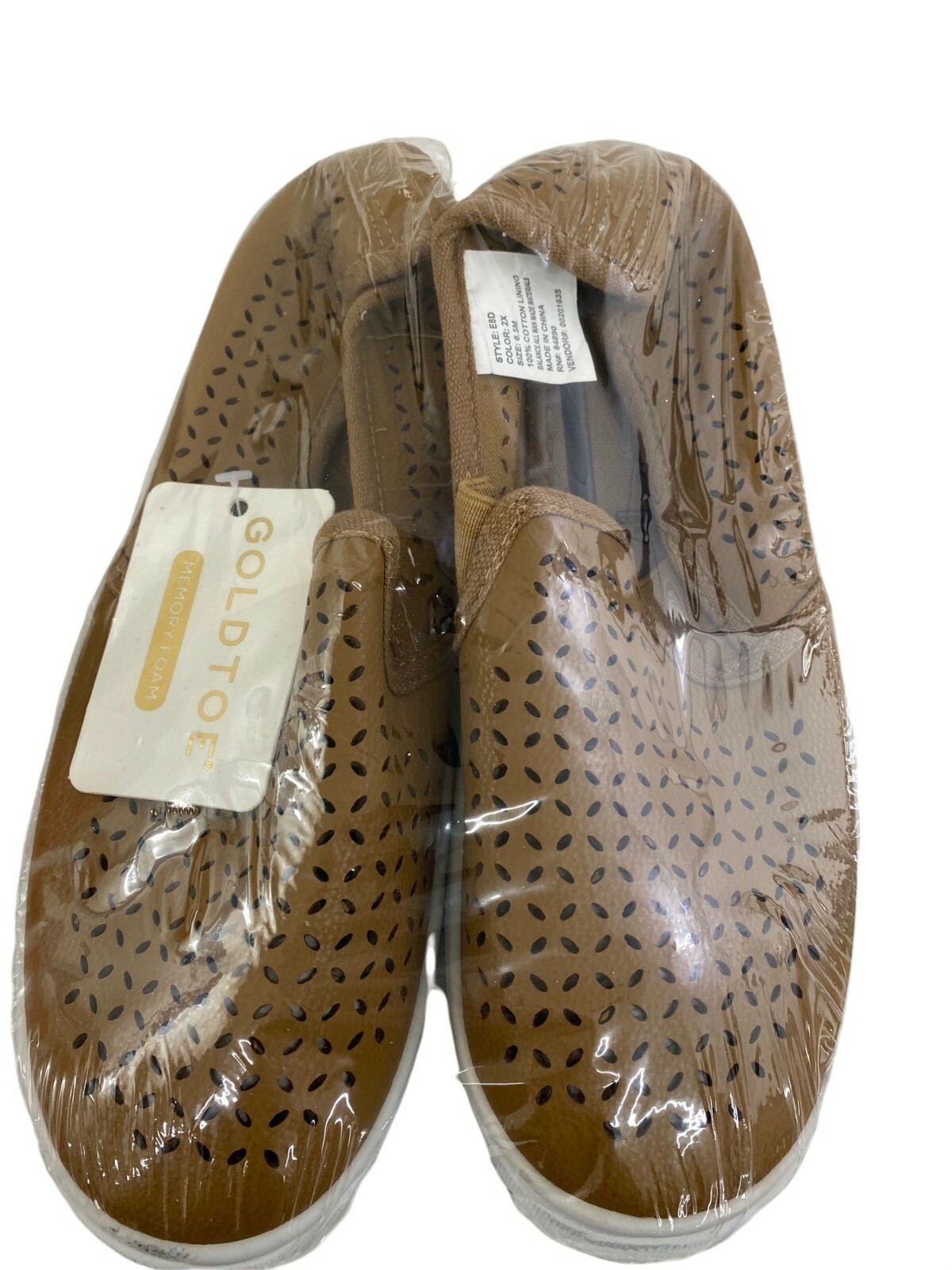 PANTOFOLA D’ORO NUOVE scarpe slip on memory foam 6 5 M memory foam trama aperta