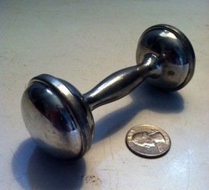 web pewter baby rattle