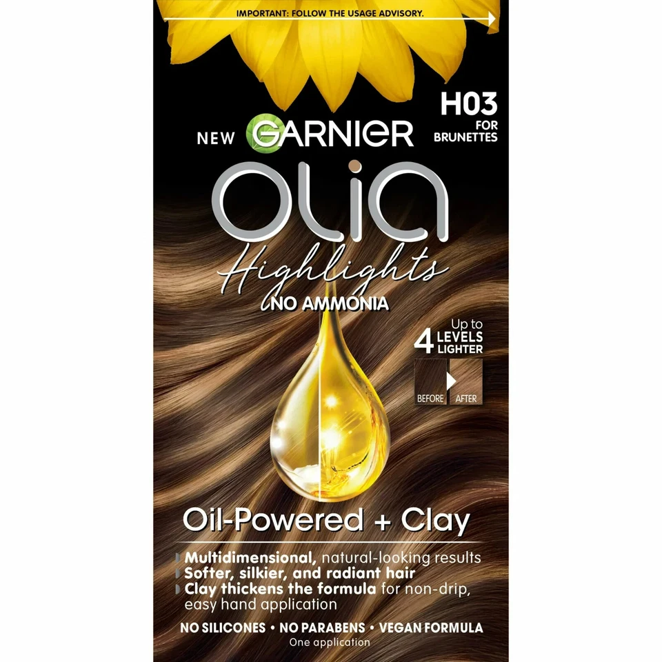 Garnier Olia Aceite Powered y Arcilla de Caolín Sin Amoníaco Kit Destacados, Para Rubio Foto 2 de 3