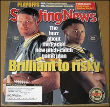 5/20/2002 The Sporting News Brett Favre Terry Glenn Green Bay Packers Expos NBA