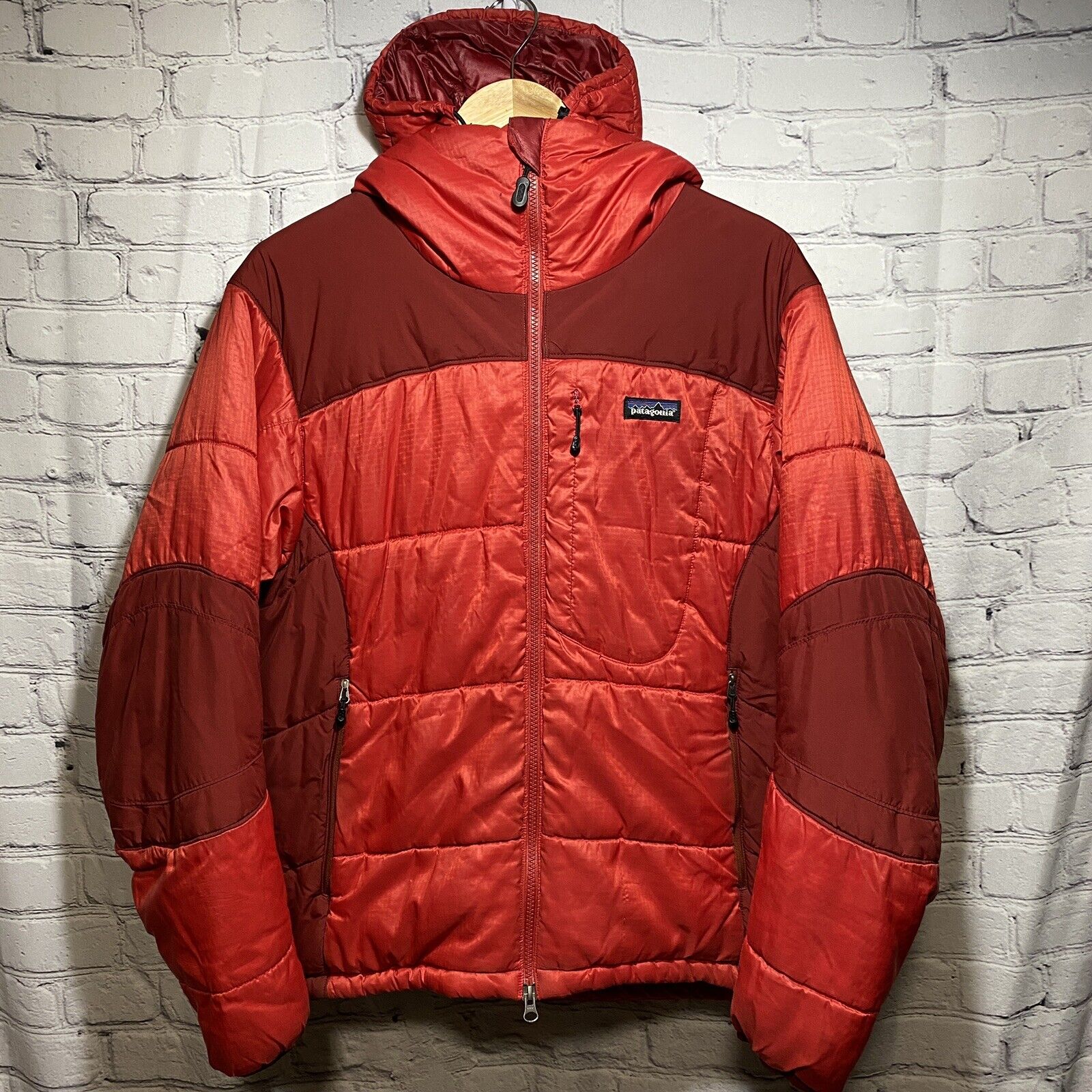 Patagonia DAS Parka Insulated Primaloft Hooded Puffer Jacket Red Small Vintage