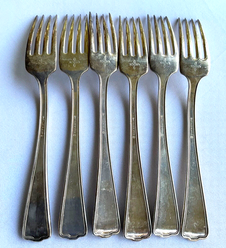 1847 Rogers Bros Silver Plate "Cromwell" Pattern DINNER Forks Set of 6 - Picture 3 of 15