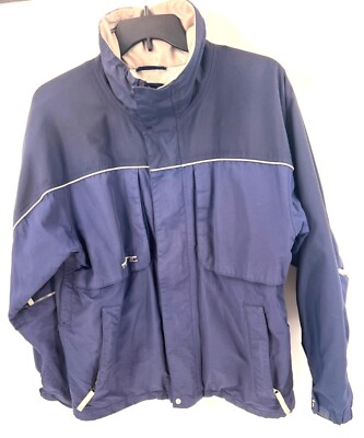 VINTAGE BURTON TACTIC JACKET Mens Medium Full Zip Blue Snowboard Ski Hiking Coat