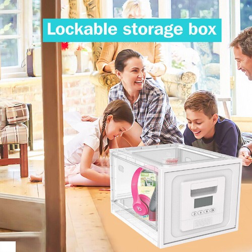 Safe Medicine Lock Box Timed Lock Box Lockable Storage Box Childproof Safe Box - Picture 5 of 9