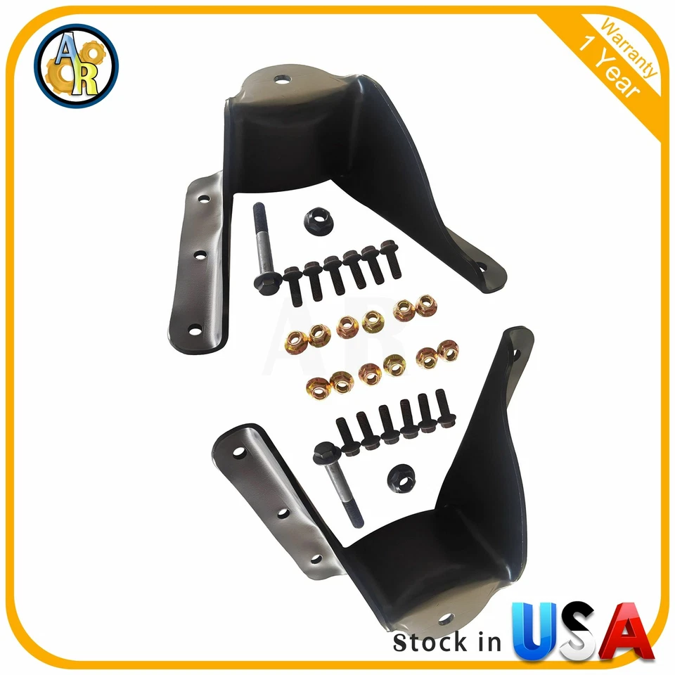 Kit de soporte de resorte de hoja delantera trasera de 2 piezas para 92-00 GMC C3500 Chevrolet C3500 Foto 2 de 3