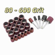 Sanding Bands Drum Sleeve Rotary Tool Kit for Dremel Accessories 80 - 600 Grit