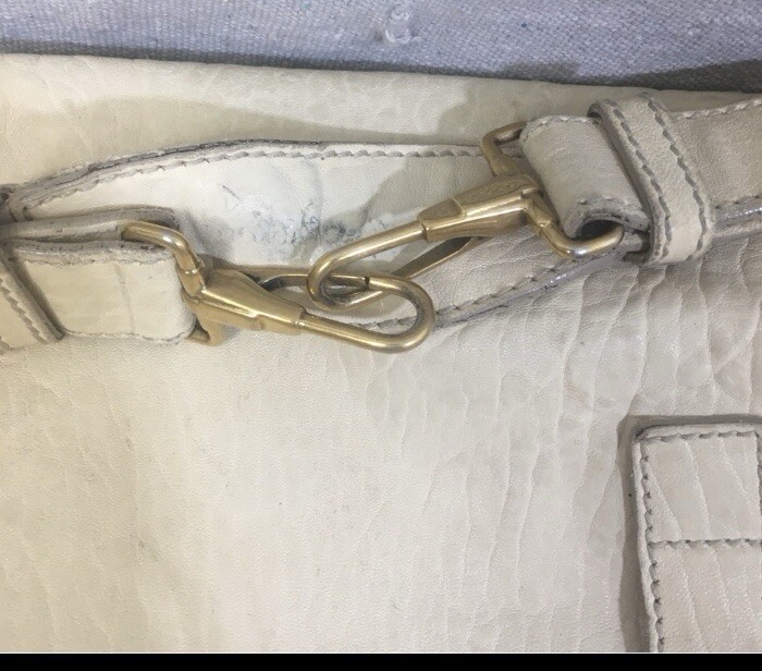 Borsa donna vintage Yves Saint Laurent Rive Gauche grande tracolla in pelle