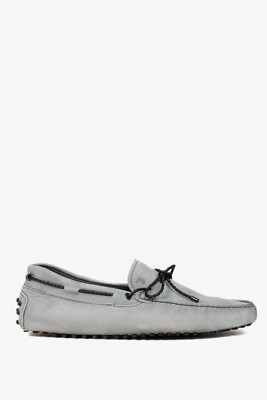Tod's Gommino Blue Nubuck Leather Driving Shoes, Size 7.5