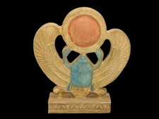 Rare Ancient Egyptian Antique Winged Scarab Statue Egyptology Masr BC