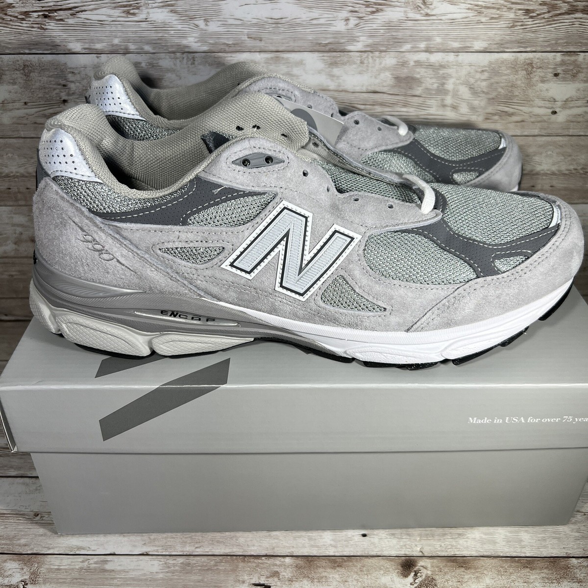 New Balance 990v3 Made In USA Grey Sneaker Men