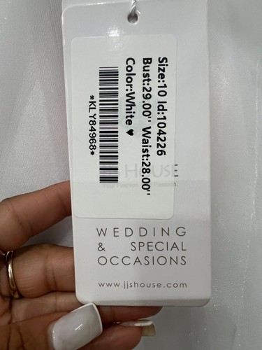 JJ's House White Ball-Gown/ Princess Floor Length Dress Size 10 - Picture 13 of 14