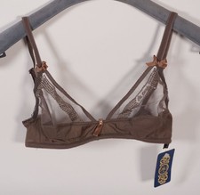 Original Vintage La Perla Corsetteria Womens Bra Lingerie Underwear Brown Size 70 A