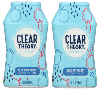 Clear Theory Liquid Water Enhancer Drink Mix Blue Raspberry 2 Pack