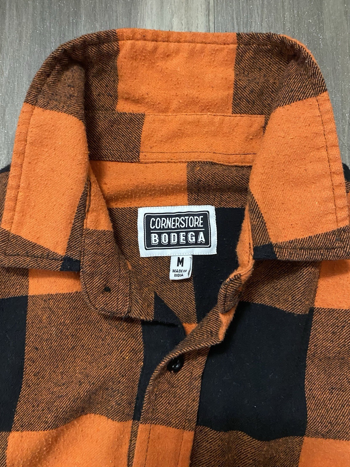 Cornerstore Bodega Flannel Size Medium Cotton Ble… - image 3