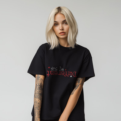 Yes I'm Different Upside Down Funny T-Shirt Unique Humor Graphic Tee Unisex A44