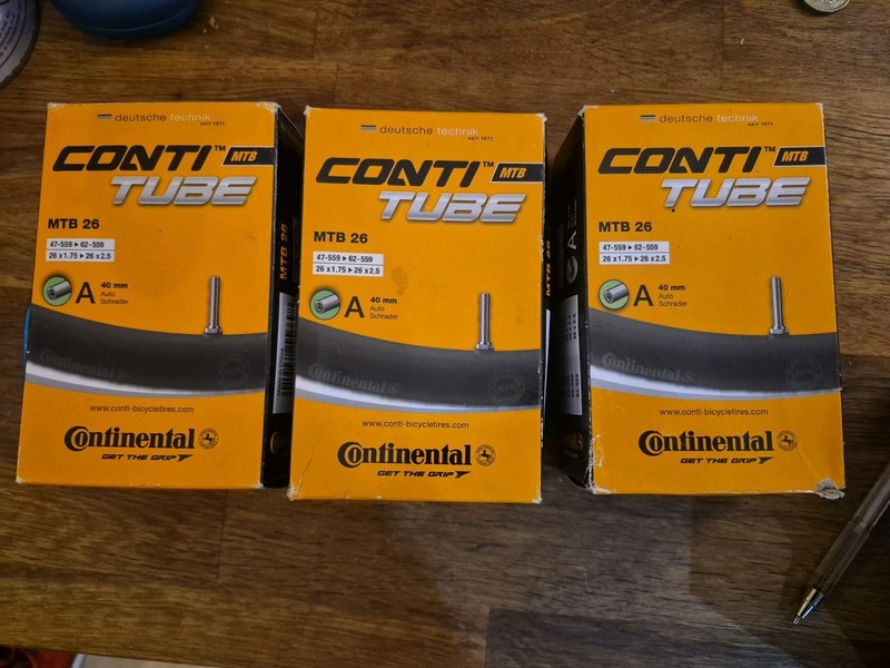 Conti MTB 26 Tube 1.75 to 2.5 Inch 3-Pack