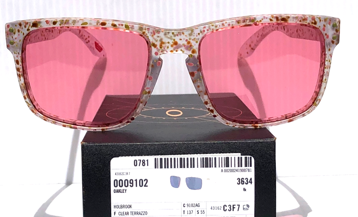 Oakley HOLBROOK Clear Terrazzo GALAXY HD Pink Lens Sunglass 9102