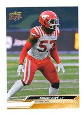 2024 UD CFL Micah Awe Card #13 Calgary Stampeders Texas tech