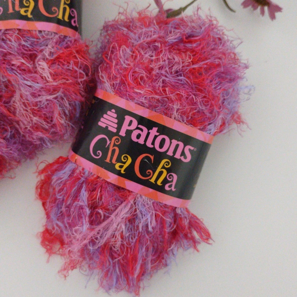 4 Madejas Patones Hilo Cha Cha 100% NYLON HILO DE PESTAÑAS SÚPER VOLUMINOSO Rosa Be Pop Foto 4 de 4