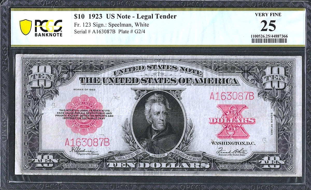 Circulated $10 1923 Year United States Large Size Notes for sale