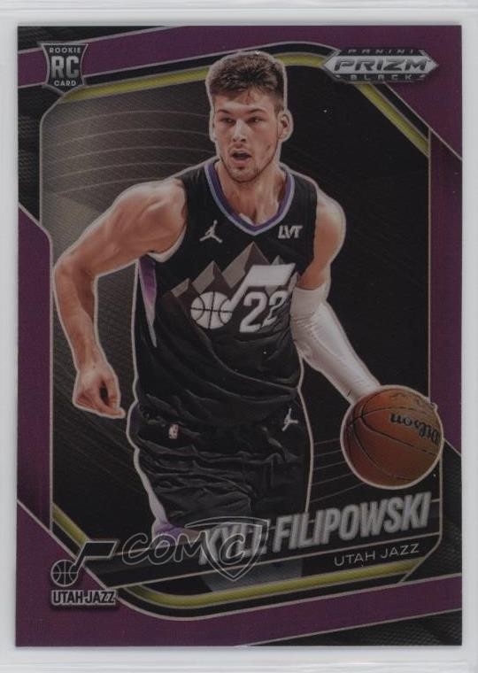 2024-25 Panini Prizm Black Purple Prizm 95/99 Kyle Filipowski #125 19fe