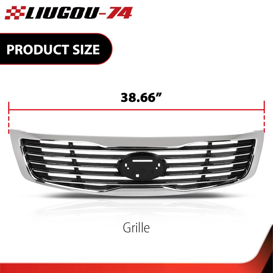 Rejilla apta para Kia Optima Magentis 2009-2010 plástico cromado 863502G500 KI1200136 Foto 3 de 4