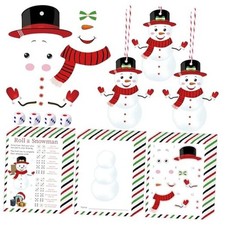 Roll a Snowman Game Dice Christmas Party Games Draw a Snowman White Elephant