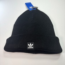 Adidas originals Unisex Terrace Beanie Black Rib knit / Tall cuff ODFA IV3049