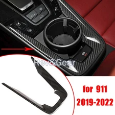 Dry Carbon Fiber For Porsche 911 992 Center Console Storage Box Frame Trim Cover