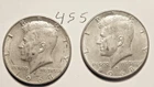 KENNEDY HALF DOLLAR,  40%  SILVER,1968-D,  1968-D, ----455