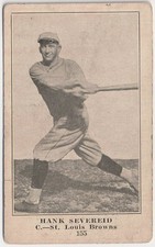 1917 H801-8 Boston Store #155 Hank Severeid (center for St. Louis Browns)
