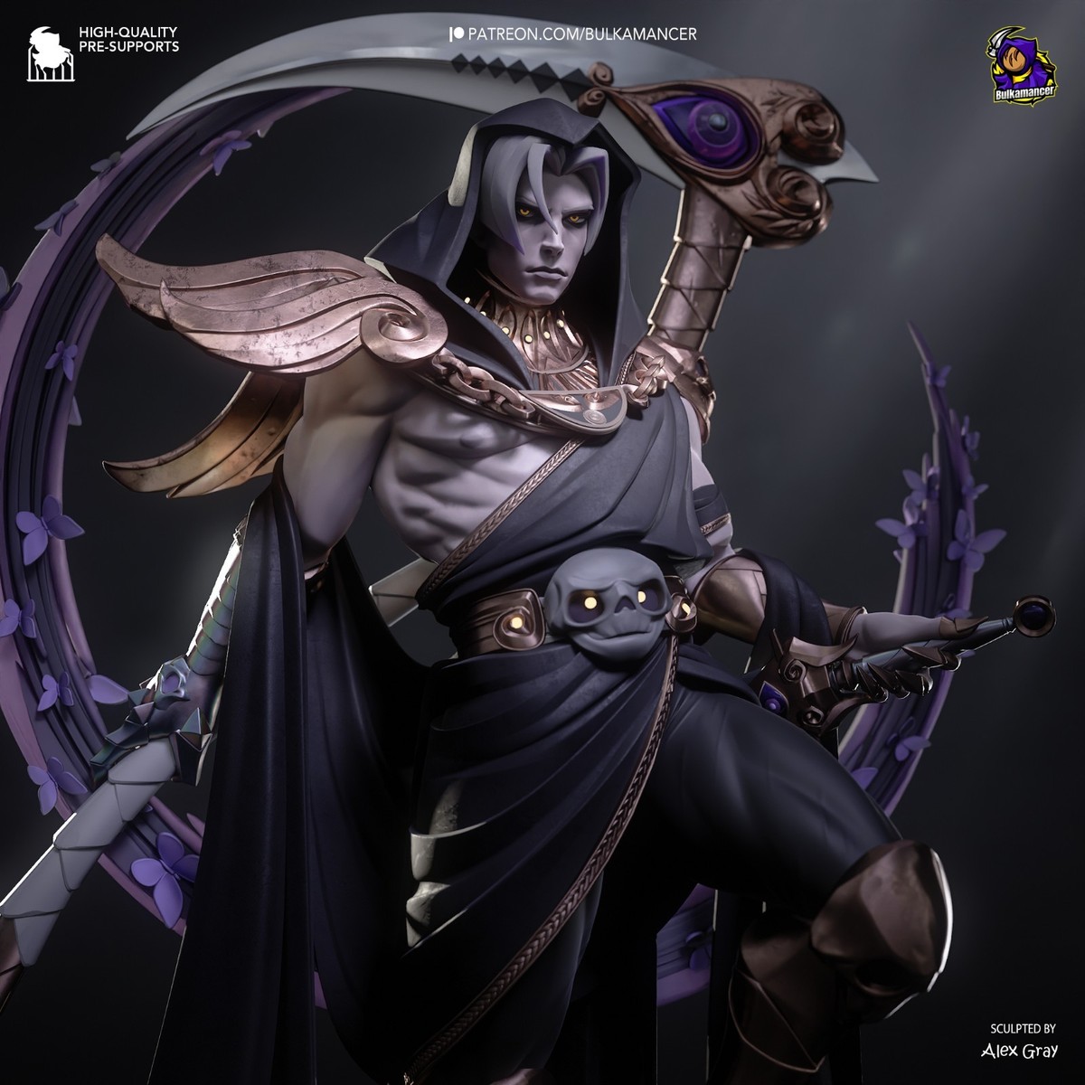 Thanatos - Hades 1/8 Scale Figure Statue 3d Print Model Kit