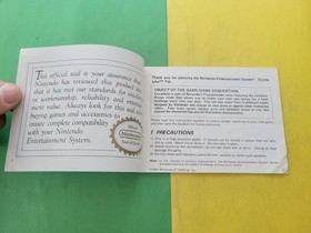 Excitebike (Nintendo Entertainment System) NES - Instruction Manual Only