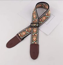 Ukulele Guitar Banjo Mandolin Strap Adjustable Woven Shoulder Multicolored Strap