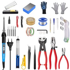 Stained Glass Kit w/ Cutter, Soldering Iron, Solder, Copper Foil  Gloves