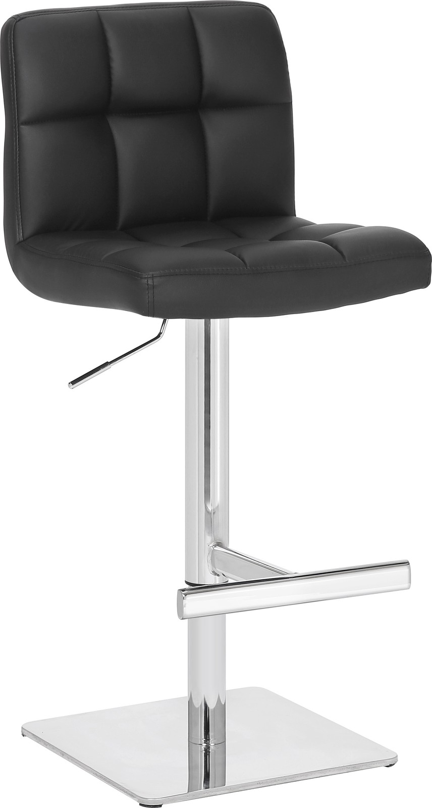 Lamboro Black Deluxe Allegro Kitchen Bar Stool, Weighted Base, Gas Lift Mechanism, Breakfast Bar Stool, - Image 2