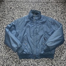 Members Only Vintage Blue Bomber Jacket Men's Size 44 Zip Button Stand-Up Collar