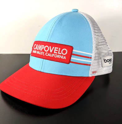 CampoVelo Napa Valley Wine and Cycling Festival Light Blue Mesh Snapback Hat