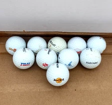 GOLF BALL Collectible LOGO hard rock, michelob, Heron pines & more!! - Set Of 10