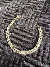9ct Yellow Gold Diamond Tennis Bracelet