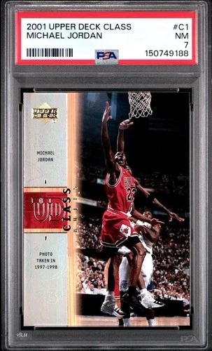 2001 UPPER DECK CLASS MICHAEL JORDAN SP INSERT CARD #C1 *GRADED PSA NM 7 - BULLS