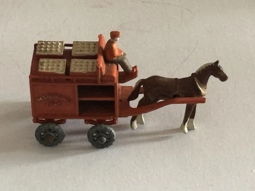 VINTAGE MOKO LESNEY MATCHBOX CAR #7 HORSE DRAWN MILK CARRIAGE GRAY WHEELS