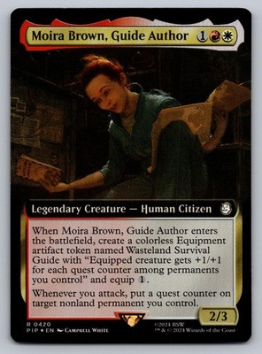 MTG Moira Brown, Guide Author Extended Art 420 Foil Rare UB: Fallout NM