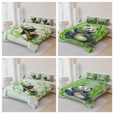 3D Panda Bamboo Watercolor Quilt Cover Duvet Cover Comforter set