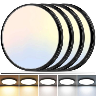 4Pack LED Flush Mount Ceiling Light, 12Inch 24W Dimmable Ceiling Lights Fixtu...