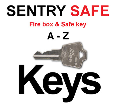 Sentry Safe Keys ( 1100 1150 1170)  Safe Key Cut to Code / Series  A - Z