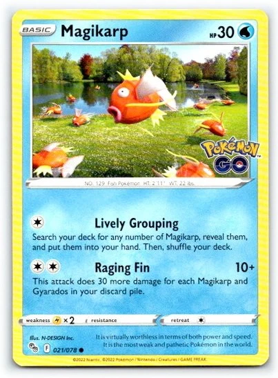 25+ Magikarp 021/078 Pokémon GO for sale | Updated Oct 2026